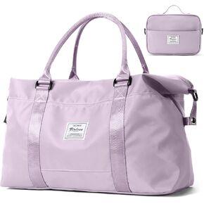 أكياس Duffel Travel Hyc00 للنساء ، وحقيبة Weekender بين عشية وضحاها مع حقيبة رطبة في الجيب وقياس الزينة ، وحماية على حقيبة عنصر شخصية ، وحقيبة صالة الألعاب الرياضية ، والأزرق الطاووس ، كبير