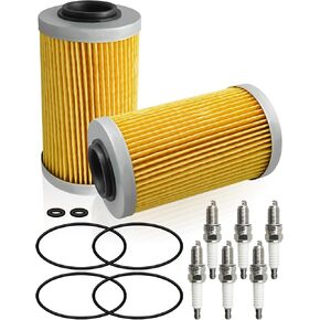 Motorboat Maintenance Kit Compatible With Sea Doo PWC 4-Tec Models 2002 & Up, with Oil Filter O-Ring Spark Plugs