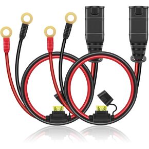 Linstyle 2PCS Wire Harness Compatible with NOCO GC008 X-Connect, M10 (3/8in) XL Eyelet Terminal Connector,Smart Batteries Trickle Charger Cable