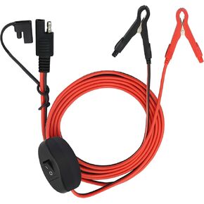 pngknyocn sae إلى مقطع التمساح البطارية 12V 16awg الأسلاك تسخير sae مع تبديل محول التحرير السريع لمقاطع التمساح Quick Dissonnect Cable （2M）