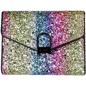 Rmcxly Multicolor Metal Sequins Small Wallet PU Leather Patchwork Hasp Mini Wallet for Women and Purses Money Wallet Card Bag Coins Bag (Heart button), Large