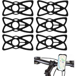 Motorcycle Phone Mount Tether 6 Pack ، أشرطة سيليكون بديلة لحامل هاتف الدراجة ، ومستحضرات أمان حزام Rubber Beike Most