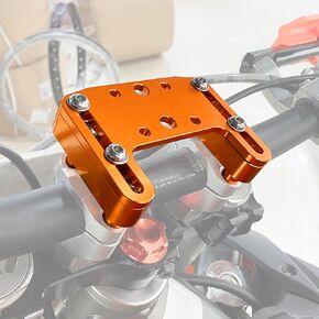 GPS Stout Mount Top Bar Clamp Clamp Clamp المتوافق مع KTM 125-530 SX/SX-F/EXC/EXC TPI/EXC-F/XC/XC-F/XC-W/XC-W TPI/XCF-W 2004-2023 690 ENDURO/ENDURO R/SMC/SMCR 2008-2023 ،
