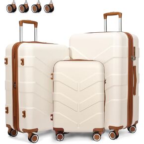 Luggage Sets Carry on Suitcase & Repalcement Luggage Wheels 4 Pcs