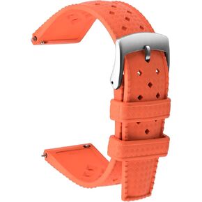 Ullchro FKM Rubber Watch STREP سرعان ما يكون الفلورووروببر 20 مم 22 مم حزام فرقة استبدال للرجال ، ناعمة رات