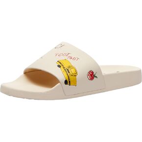 Coach Men's Slide Sandal with Sketch Print Platform, Charcoal/Black, 12