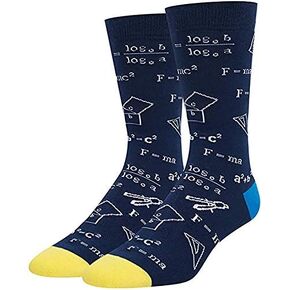 xywlwoer Novelty Algebra Geometry Math Genius Socks Funny Gifts Stocking Stuffers for Teen Boys Men Dad Math Lovers Teachers