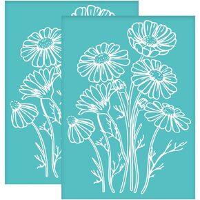OLYCRAFT 2Pcs Silk Screen Stencils Self-Adhesive Silk Screen Printing Stencils "This is Our Happy Place" Screen Printing Template for Painting on Wood 5.5x7.7 Inch