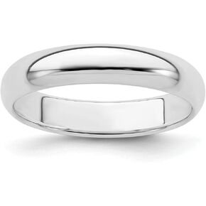 Lex & Lu Sterling Silver 4mm Ring Ring-Round Ring