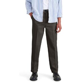 Dockers Men's Relaxed Fit Signature Iron Free Khaki with Stain Defender Pants, (New) Steelhead