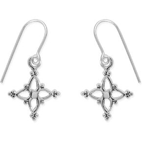 Boma Jewelry Sterling Silver Bohemian Star Dangle Earrings