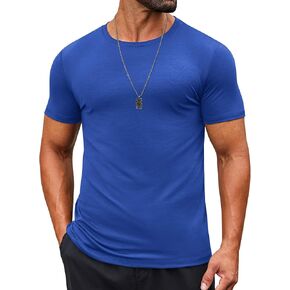 Coofandy Men's Thirt قصيرة الأكمام طاقم الرقبة تي شيرتات غير رسمية الصيف كلاسيكية المحملات الأساسية