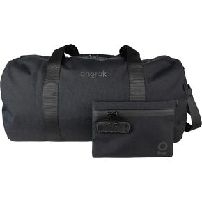 ONGROK Duffle Bag with Combo Lock, Integrated Carbon Filtration (Black)