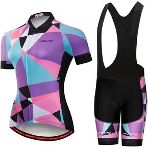 Hotlion Women's Cycling Jersey Sets Summer Bike Clothing Suits Road Bicycle Clothes Short Sleeve Biking Outfits