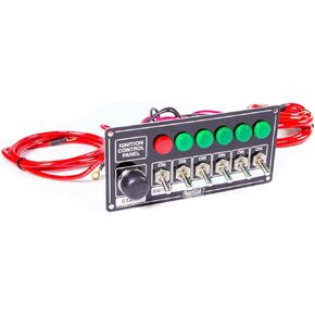 QuickCar Racing Products 50-866 Ignition Panel Blk w/Start But. 5 ACC. & Lights