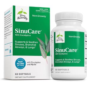 Terry Naturally SinuCare - Bronchial Wellness Support Supplement - Healthy Sinus Aid - Dietary Supplement to Support Healthy Lungs - 60 Softgels