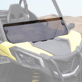 A & UTV Pro Front Dark Dark Tinted Half Windshield لـ Can Am Maverick Trail 800 1000 Sport 2018-2024 / Commander 2021-2024 ، الزجاج الأمامي المغطى بالسلاح ، أقوى 250x من الزجاج ، 1pc