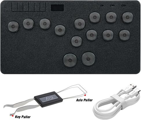 BITFUNX Gaming Keypad, Arcade Stick 13Keys Sallybox Leverless Controller - Supports SOCD & Hot Swap, Versatile Control Switches, Custom RGB & TURBO, for XBOX ONE/PS5/PS4/Switch with Fighting Board in Saudi Arabia
