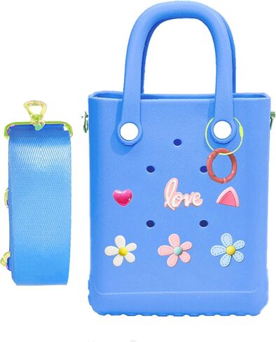 Rubber Beach Bag with Strap, Bitty EVA Tote Bag with 6 Charms in Saudi Arabia