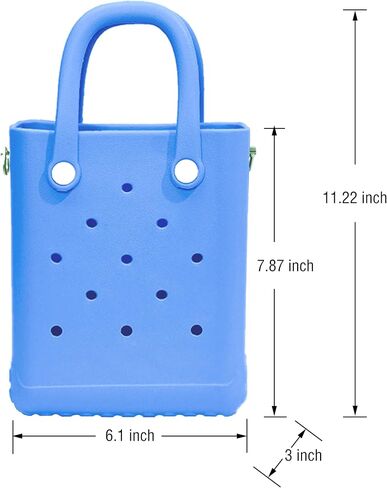 Rubber Beach Bag with Strap, Bitty EVA Tote Bag with 6 Charms in Saudi Arabia