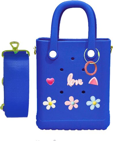 Rubber Beach Bag with Strap, Bitty EVA Tote Bag with 6 Charms in Saudi Arabia