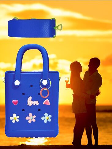 Rubber Beach Bag with Strap, Bitty EVA Tote Bag with 6 Charms in Saudi Arabia