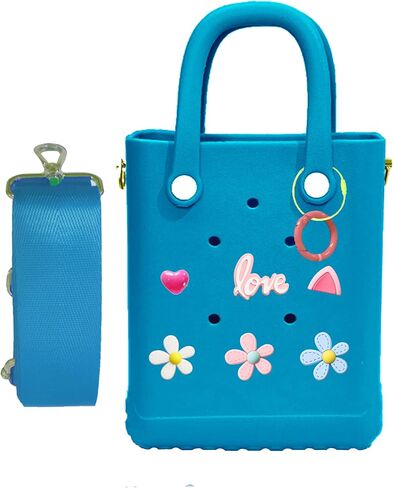 Rubber Beach Bag with Strap, Bitty EVA Tote Bag with 6 Charms in Saudi Arabia