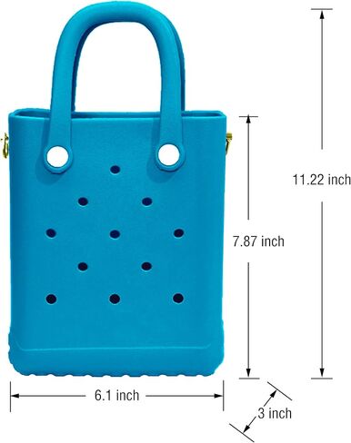 Rubber Beach Bag with Strap, Bitty EVA Tote Bag with 6 Charms in Saudi Arabia