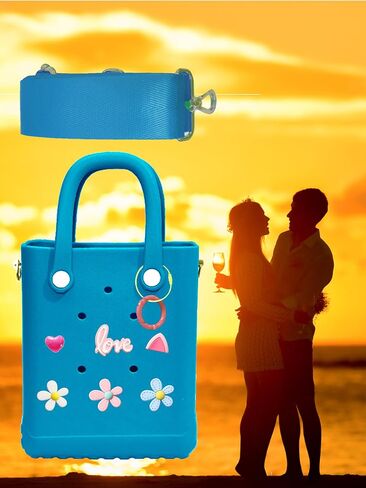 Rubber Beach Bag with Strap, Bitty EVA Tote Bag with 6 Charms in Saudi Arabia
