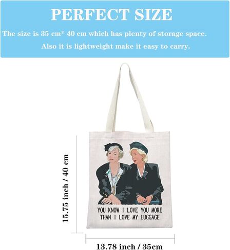 GJTIM 80s Movie Inspired Gift You Know I Love You More Than My Luggage Tote Bag For Magnolias Movie Fans in Saudi Arabia