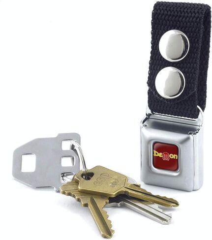 Buckle-Down Keychain, Seatbelt Buckle Keychain, Black in Saudi Arabia
