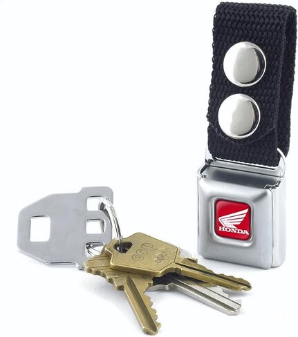 Buckle-Down Keychain, Seatbelt Buckle Keychain, Black in Saudi Arabia