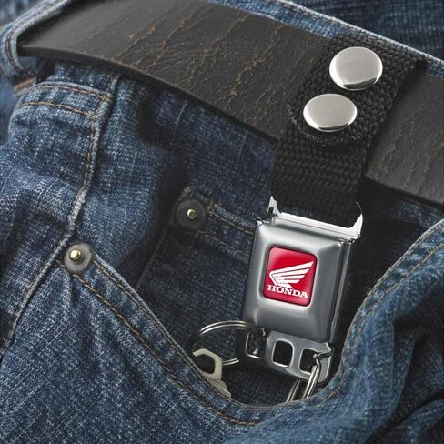 Buckle-Down Keychain, Seatbelt Buckle Keychain, Black in Saudi Arabia