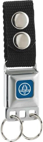 Buckle-Down Keychain, Seatbelt Buckle Keychain, Black in Saudi Arabia