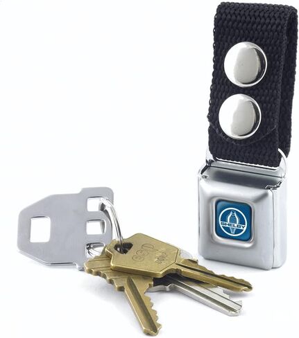 Buckle-Down Keychain, Seatbelt Buckle Keychain, Black in Saudi Arabia