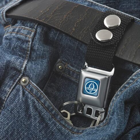 Buckle-Down Keychain, Seatbelt Buckle Keychain, Black in Saudi Arabia