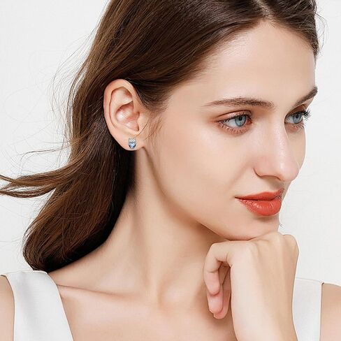 Cat Earrings 925 Sterling Silver Cute Pet Kitten Stud Earrings Cat Jewelry Gifts for Women Hypoallergenic Earrings for Sensitive Ears in Kuwait