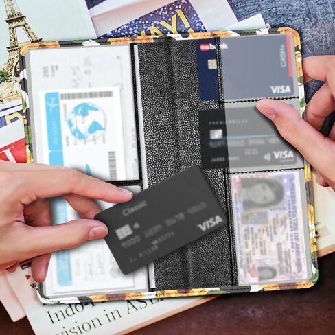 Mumeson Auto Insurance and Registration Holder Cow Sunflower Print Glove Box Organizer Leather Compartment Wallet for Women Car Accessories Driver's License Document Case in Saudi Arabia