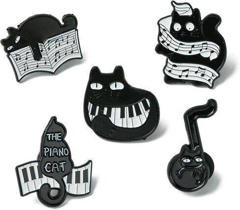 Ipotkitt 6 Pcs 6 Styles Ghost with Black Cat Enamel Brooches Halloween Theme Metal Animal Lapel Pins Horror Cartoon Pins for Jacket Backpack Hat Clothes Decor in Kuwait