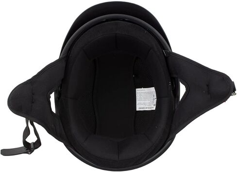 Milwaukee Helmets MPH9719DOT Momentum DOT Black Half Face Motorcycle Bikers Helmet w/Drop Down Visor - Large in Saudi Arabia