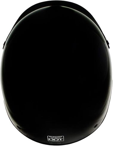 Milwaukee Helmets MPH9719DOT Momentum DOT Black Half Face Motorcycle Bikers Helmet w/Drop Down Visor - Large in Saudi Arabia