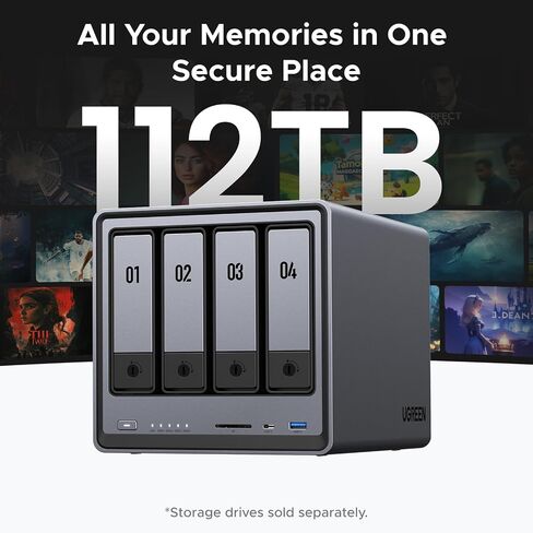 UGREEN NASync DXP2800 2-Bay Desktop NAS, Intel N100 Quad-core CPU, 8GB DDR5 RAM, 2.5GbE, 2 * M.2 NVMe Slots, 4K HDMI, Network Attached Storage (Diskless) in Saudi Arabia