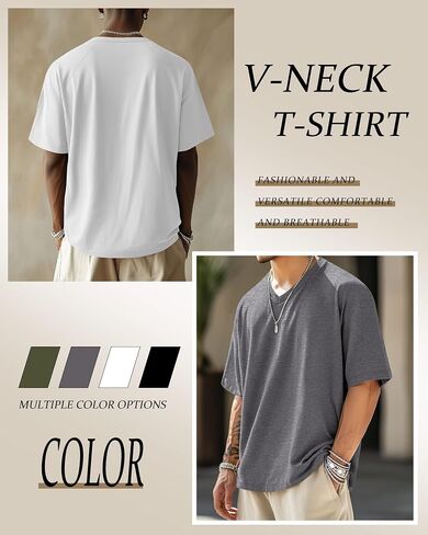 RIYIPER 4 Pack Men's Big and Tall V Deck Therts ، Raglan Short Sleeve 30 ٪ من القطن الضخم الحجم الكبير الصيفي الأساسي in Kuwait