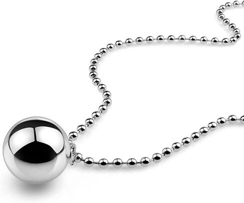 Fashion Silver Harmony Ball Necklace Brilliant Chime Bola 20MM Pendant Choker 18" 20" 22" Beads Chain O-Chain Women Jewelry Gifts For Pet Cats & Dogs in Saudi Arabia