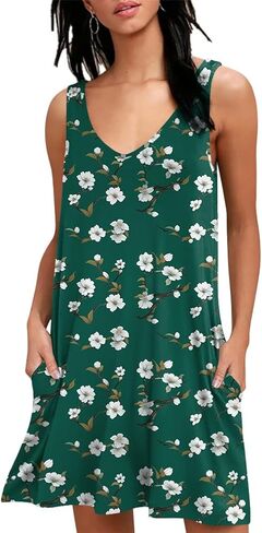 BISHUIGE Women Summer Casual V Neck Beach Cover up Bikini Swimsuit Tank Dress in Kuwait