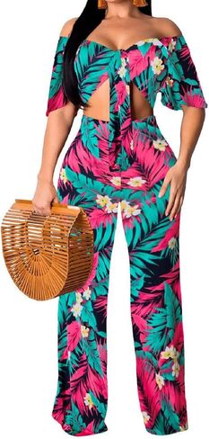 Women Sexy Swimsuit And Cover Up Set Wide Leg Jumpsuit Spaghetti Strap Top Long Pants Summer Beach Sets in Kuwait