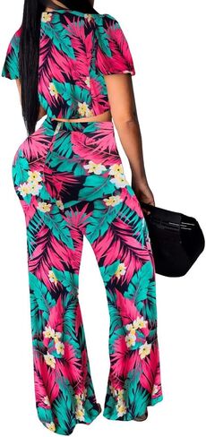 Women Sexy Swimsuit And Cover Up Set Wide Leg Jumpsuit Spaghetti Strap Top Long Pants Summer Beach Sets in Kuwait