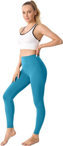 High Waisted Leggings for Women Butt Lifting Seamless Athletic Leggings with Pockets Tummy Control Workout Yoga Pants in Kuwait