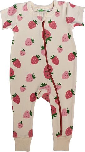 PARADE Organic Signature Print '2-Way' Zip Romper Short Sleeve in Saudi Arabia