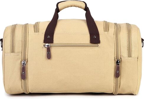 Sechunk Duffle Bag Canvas Large Outdoor Shoulder Bag Overnight Handbag Travel Tote Luggage Weekender Bag in Kuwait